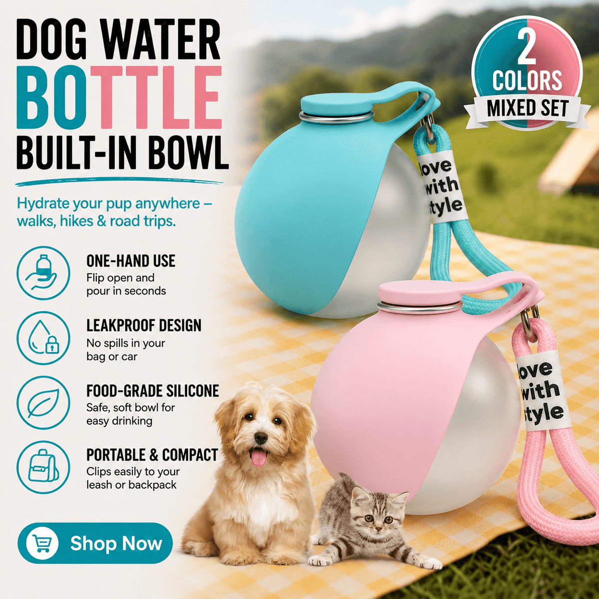 Instant Flip-Out Dog Bowl