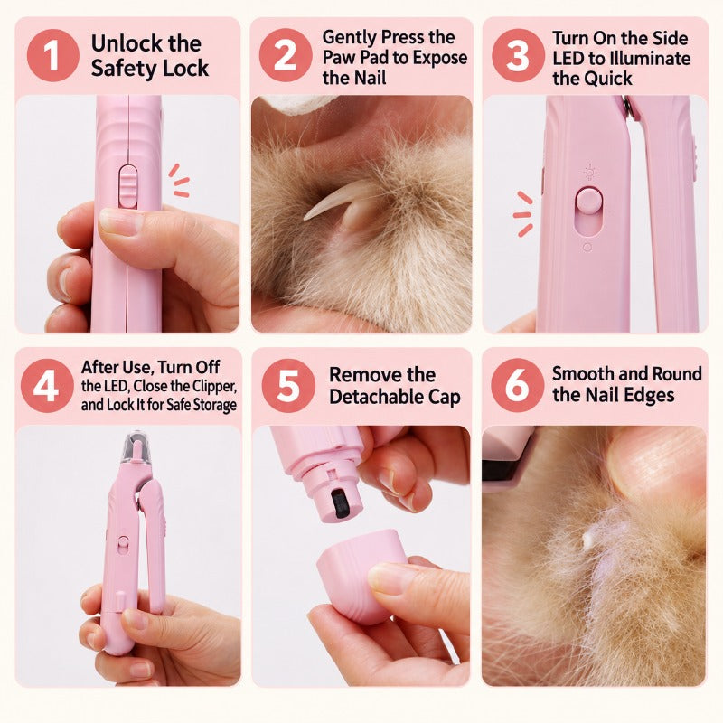 2-in-1 LED Pet Nail Clipper