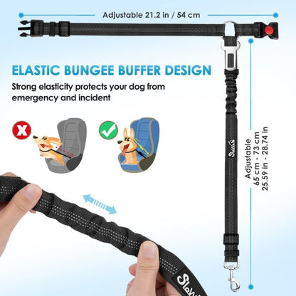 Shock-Absorbing Dog Car Restraint