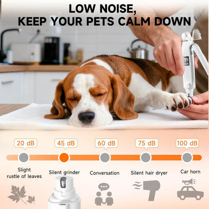 Quiet 2-in-1 Pet Nail Tool