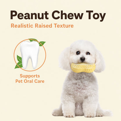 Peanut Squeaky TPR Dog Toy