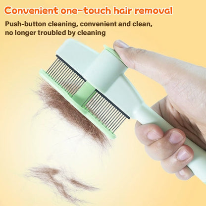 🔥Self-cleaning Pet Flea Comb Grooming Brush