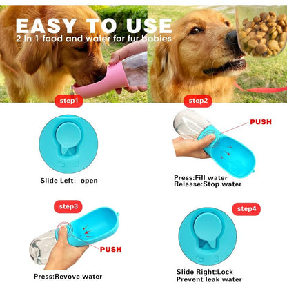 Dual Chamber Pet Travel Flask