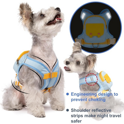 Dog Backpack Harness Set