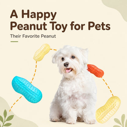 Peanut Squeaky TPR Dog Toy